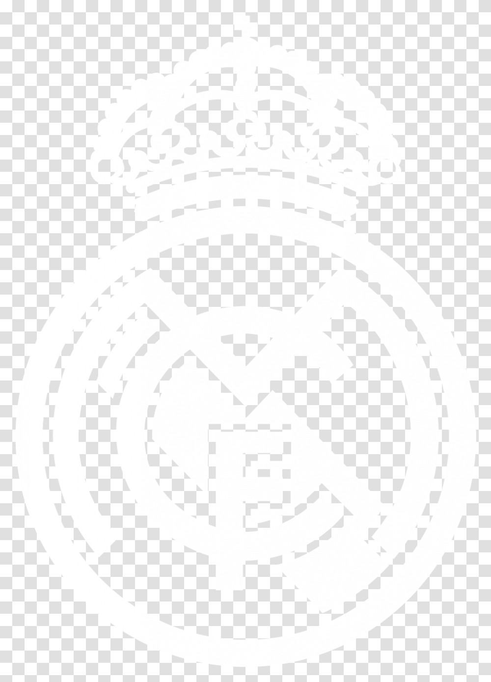 Logo En English To Watch This Video Enable Real Madrid Black Logo, Symbol, Stencil, Emblem, Trademark Transparent Png