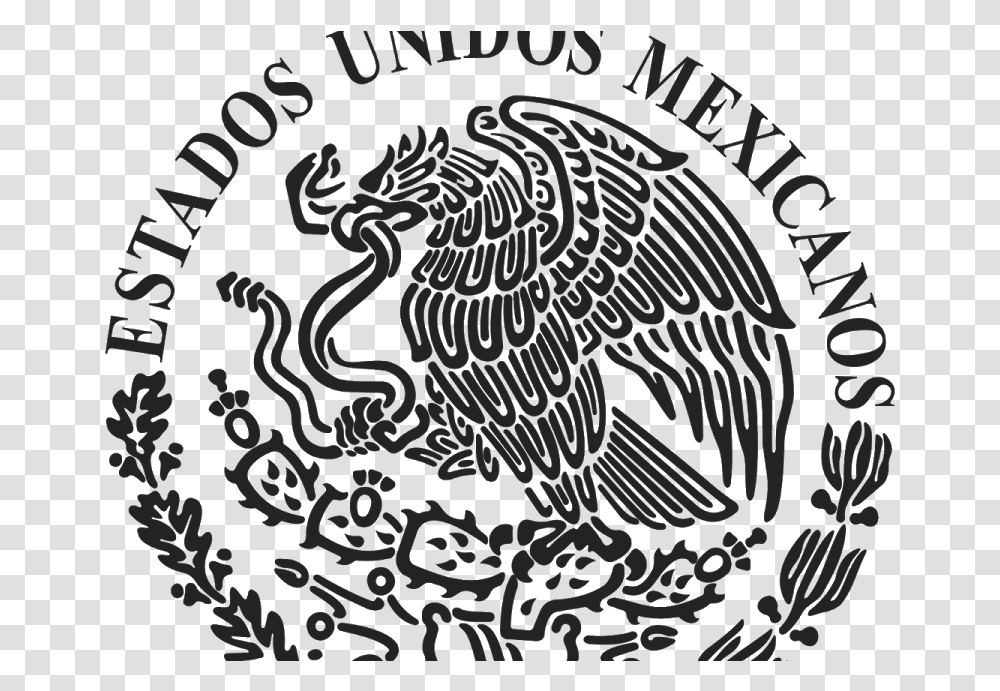 Logo Escudo Nacional De Mxico Black And White Vector Coat Of Arms Of Mexico, Outdoors, Pattern, Nature Transparent Png