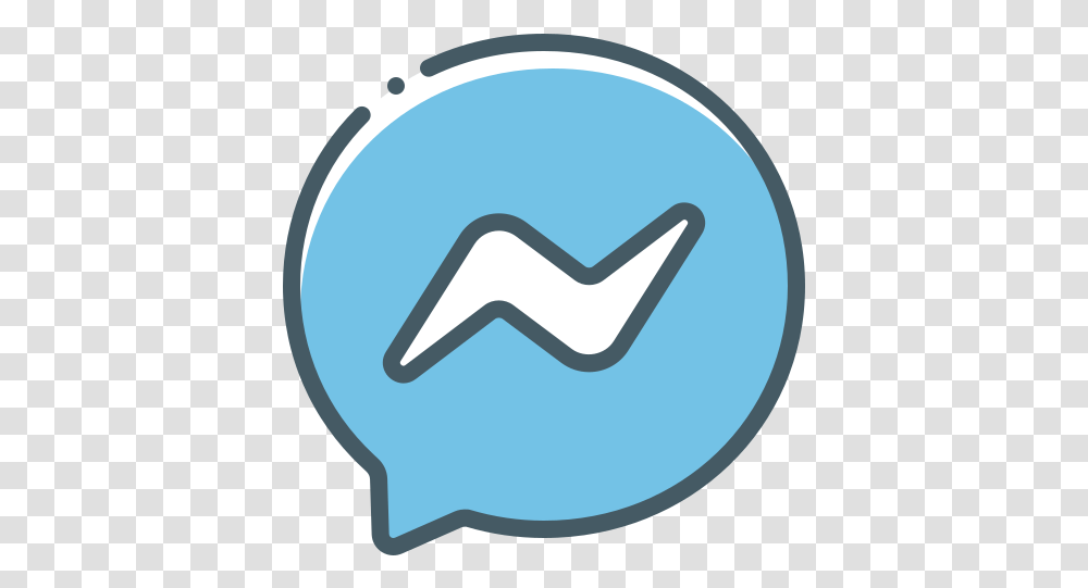 Logo Facebook Messenger Free Icon Of Icons Aesthetic Redes Sociales, Label, Text, Symbol, Clothing Transparent Png