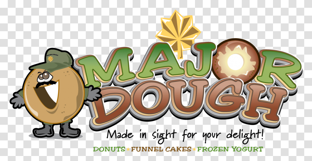 Logo For A Mini Donut Shop Illustration, Text, Alphabet, Dynamite, Weapon Transparent Png