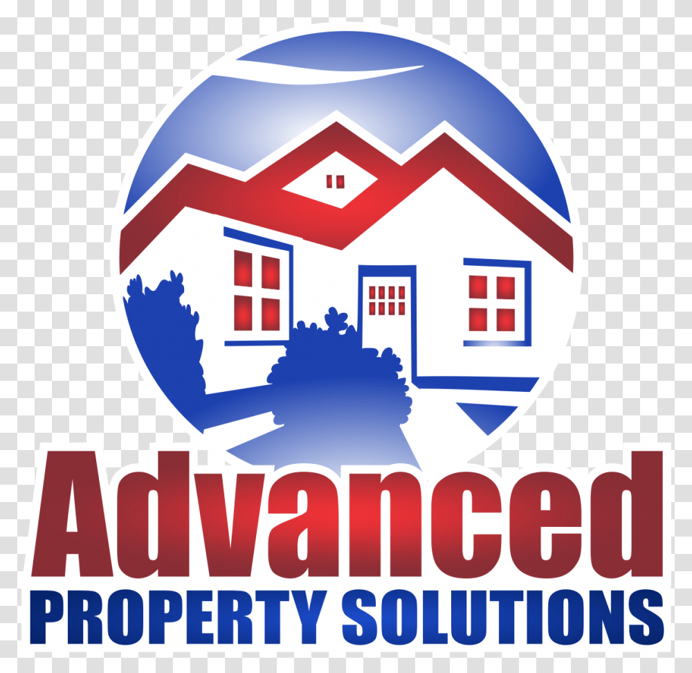 Logo For Advanced Property Solutions Home And Garden, Advertisement, Symbol, Trademark, Poster Transparent Png