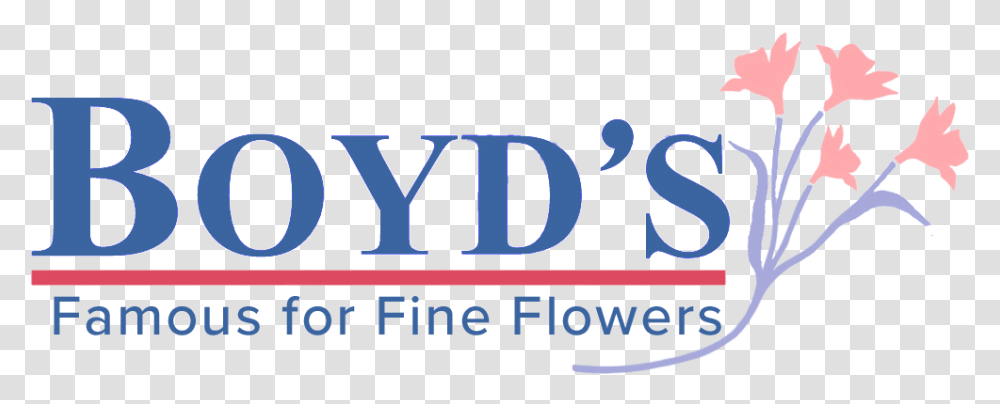 Logo For Boyd S Flowers Wilmington Long Beach New York, Alphabet, Word, Number Transparent Png