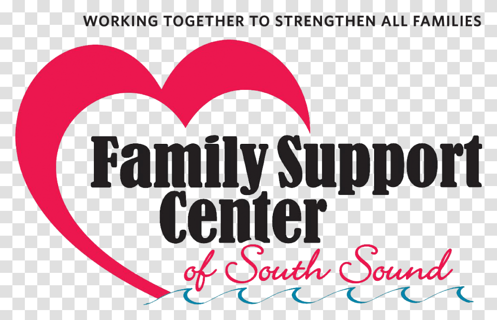 Logo For Family Support Center Of South Sound Family Support Center Olympia, Heart, Alphabet, Light Transparent Png