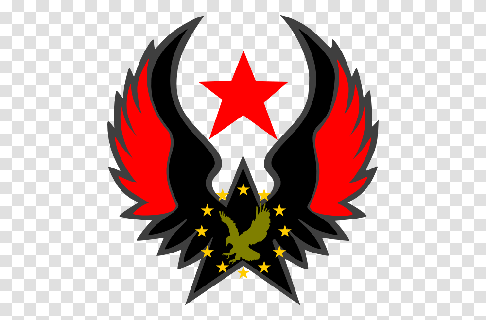 Logo For Picsart Clipart Full Size Clipart 5533901 Red Star With Wings, Symbol, Star Symbol, Emblem, Poster Transparent Png