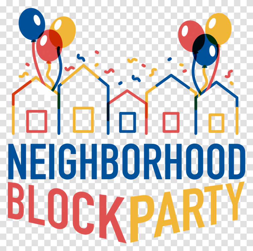 Logo For The City Of Austin's Neighborhood Block Party, Crowd, Parade Transparent Png