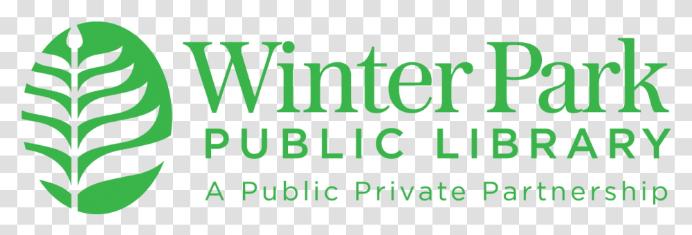 Logo For The Winter Park Public Library With The Tagline, Word, Alphabet, Plant Transparent Png