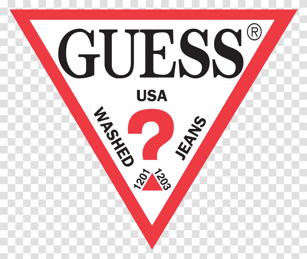 Logo Guess, Label, Sticker, Advertisement Transparent Png