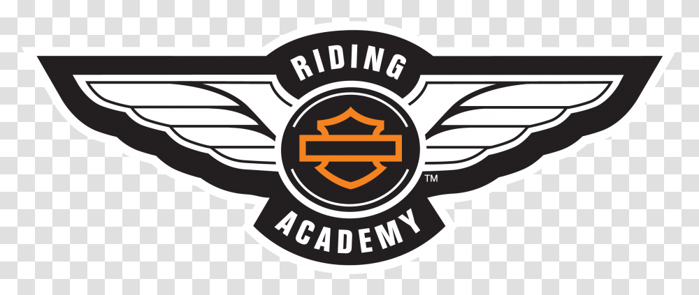 Logo Harley Backgrounds Motor Harley Davidson Riding Academy, Symbol, Emblem, Trademark, Buckle Transparent Png