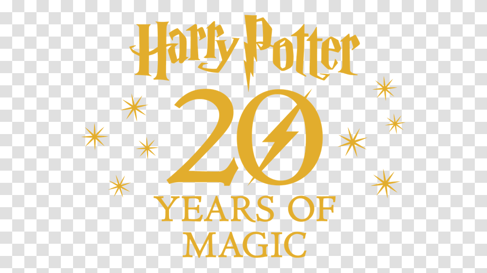 Logo Harry Potter Anniversary Harry Potter, Alphabet, Number Transparent Png