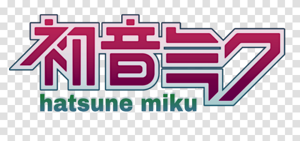 Logo Hatsunemiku Gradient Sticker Hatsune Miku, Text, Pac Man, Symbol, Trademark Transparent Png