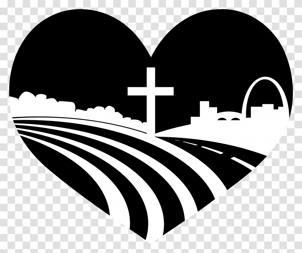 Logo Heartland Baptist Church Heart Cross Transparent Png