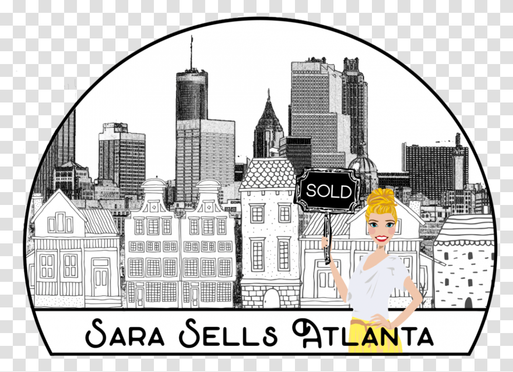 Logo I Love Atlanta Logo No Writing Except Sara Sells Metropolitan Area, Urban, City, Building, High Rise Transparent Png
