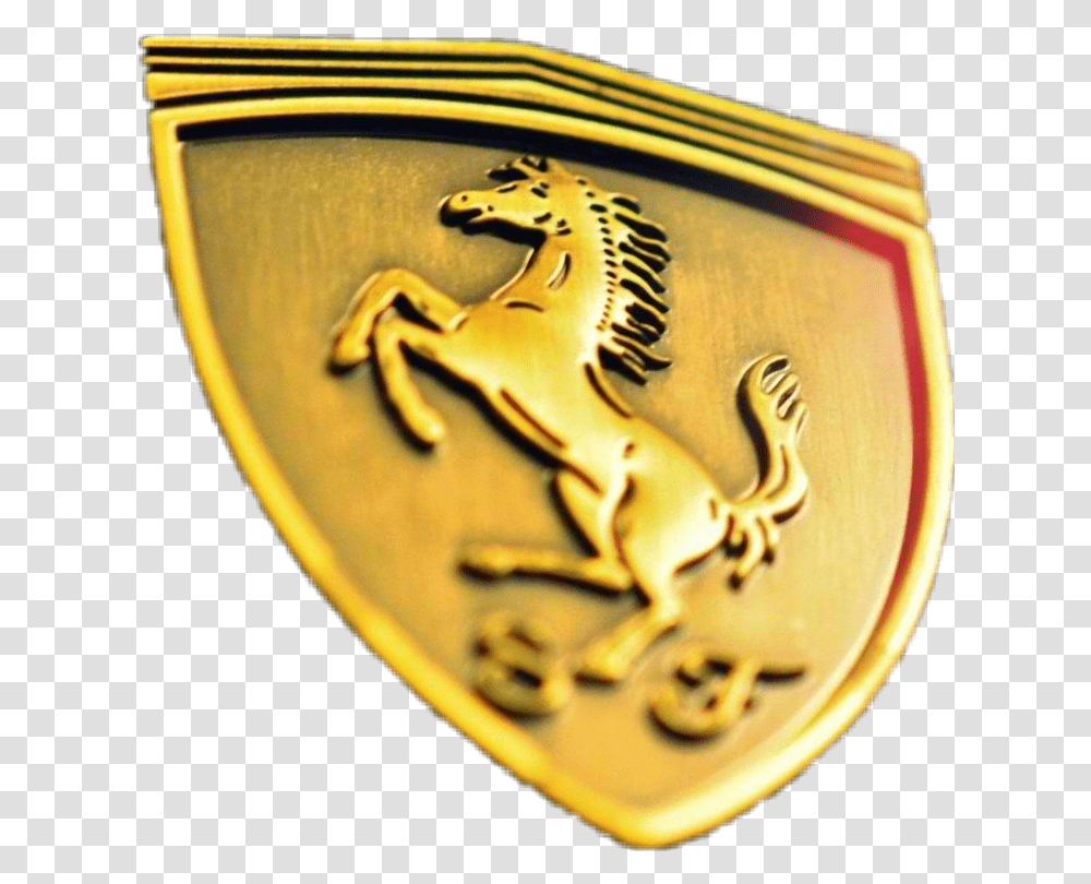 Logo In Lamborghini Sticker By Donacerdena Ferrari Logo Wallpaper Iphone 7, Symbol, Trademark, Gold, Emblem Transparent Png