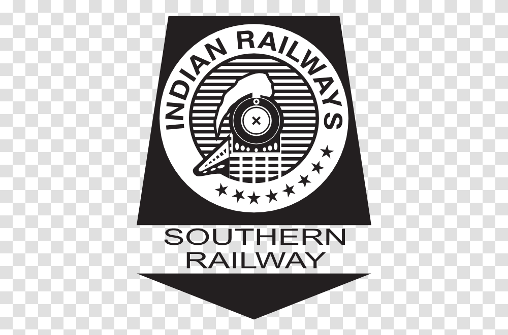 Logo Indian Railway Logo Black And White, Armor, Shield, Poster, Advertisement Transparent Png