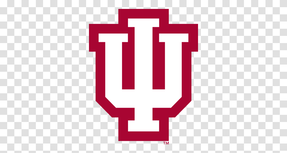 Logo Indianauniversityhoosiersiuwhitewithredoutline White Indiana University Logo, Symbol, First Aid, Weapon, Weaponry Transparent Png