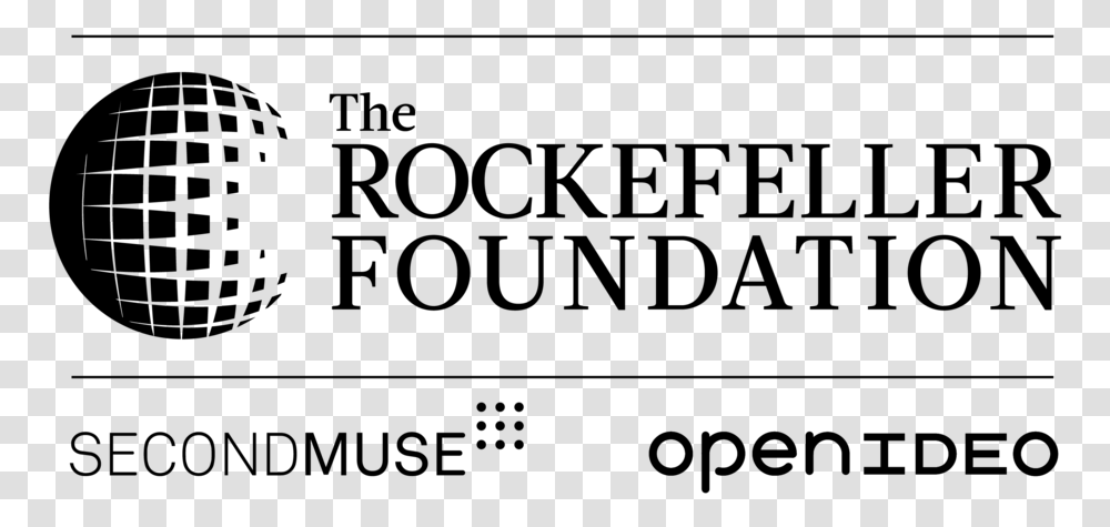 Logo Lockup Black Rockefeller Foundation, Gray, World Of Warcraft Transparent Png