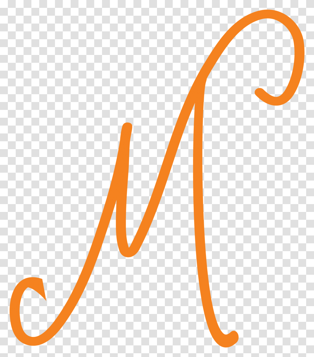 Logo M Orange, Handwriting, Bow, Signature Transparent Png