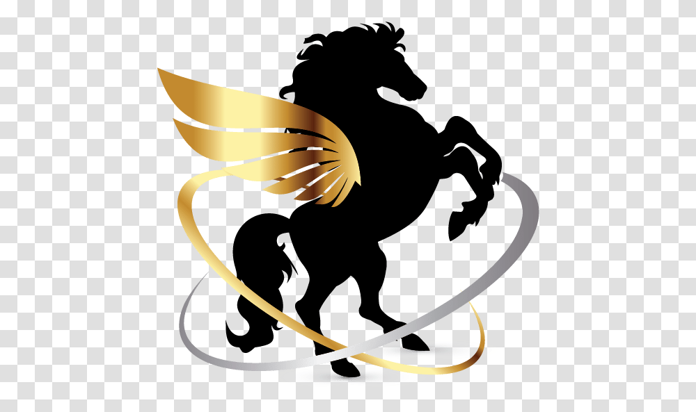 Logo Maker Free Winged Horse Template Stallion, Lamp, Text, Gold, Bronze Transparent Png