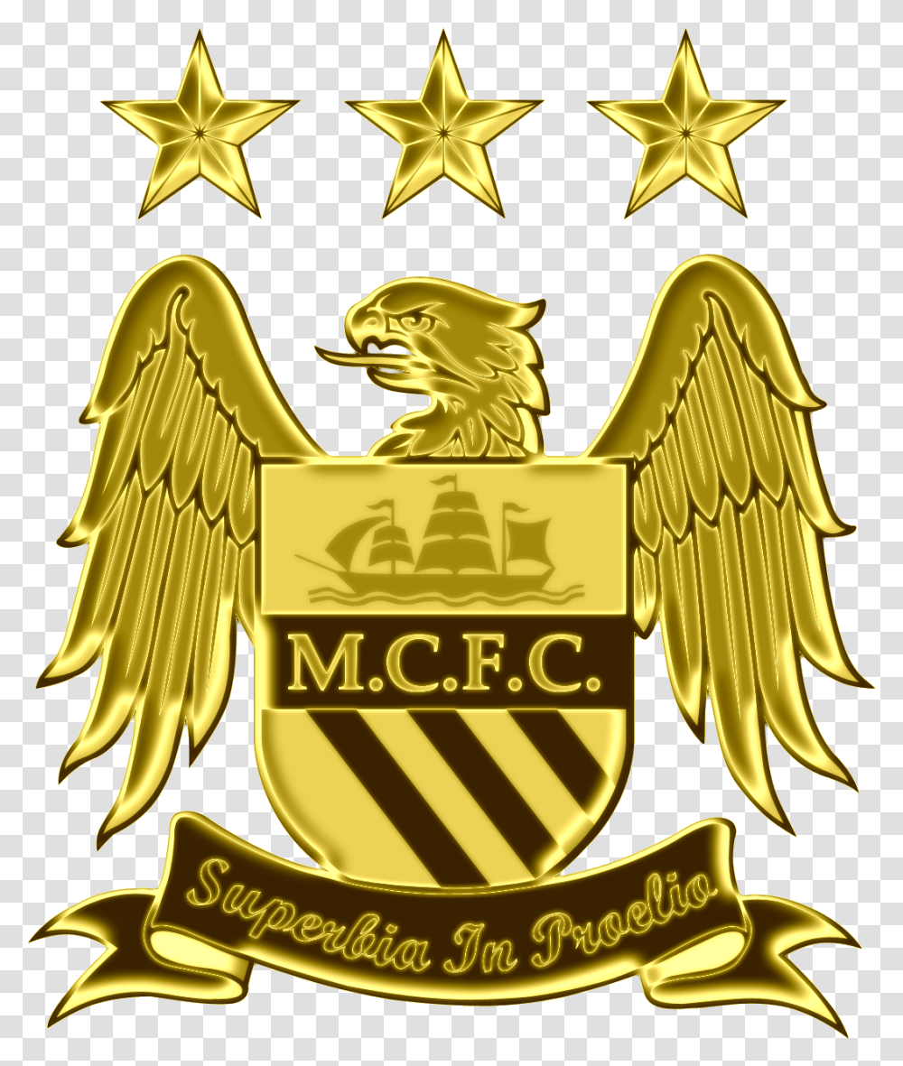 Logo Manchester City In Pes Pictures Free Download Manchester City Gold Logo, Symbol, Trademark, Emblem, Painting Transparent Png