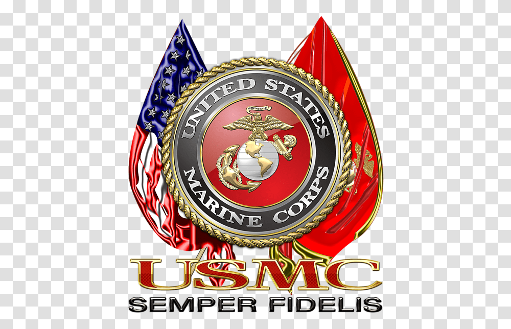 Logo Marine Corps Usmc, Trademark, Emblem, Badge Transparent Png
