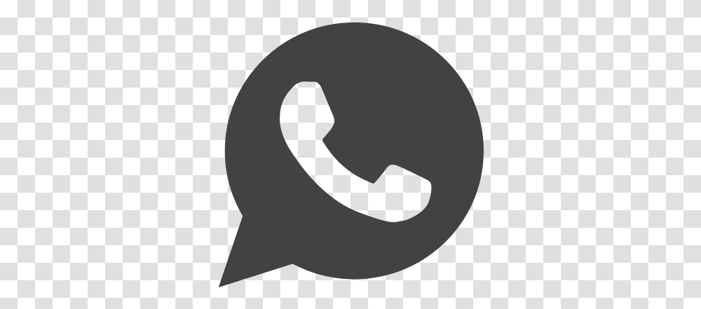 Logo Media Message Social Whatsapp Icon Whatsapp Logo Grey, Alphabet, Text, Moon, Night Transparent Png