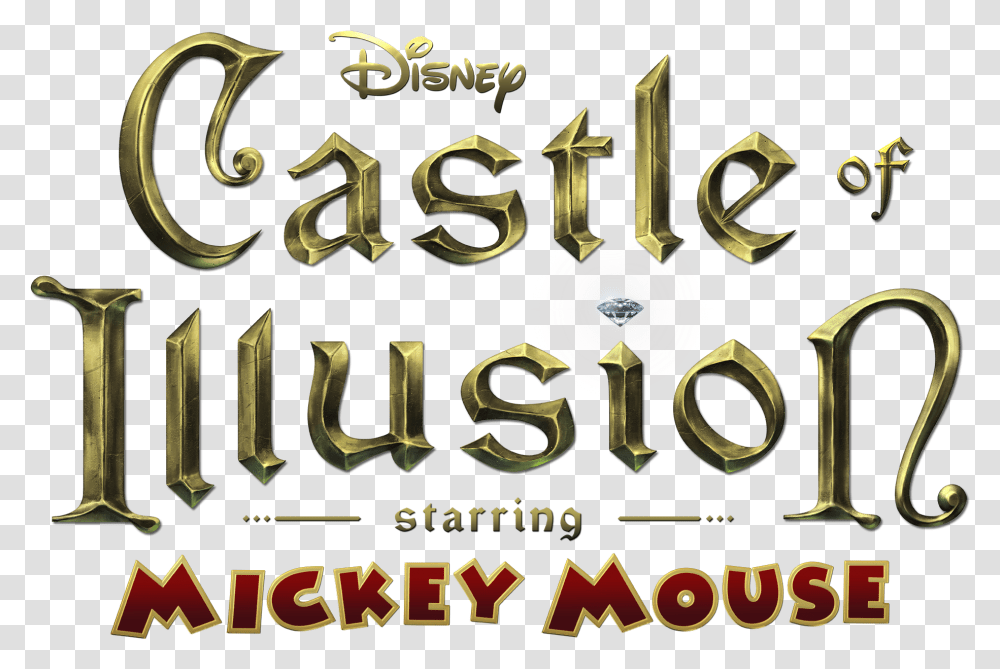 Logo Mickey Castle Of Illusion Logo, Alphabet, Number Transparent Png
