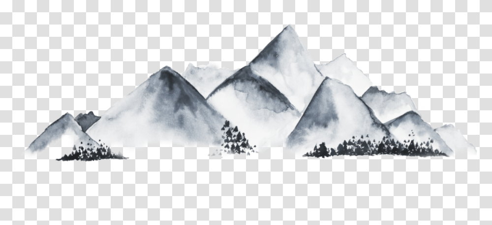 Logo Mountain Download Watercolor Mountain Logo, Nature, Outdoors, Ice, Snow Transparent Png