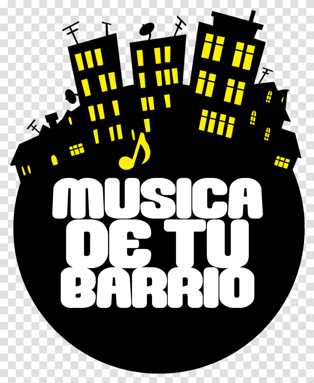 Logo Msica De Tu Barrio Logos De Musica, Pac Man, Flyer, Poster, Paper Transparent Png