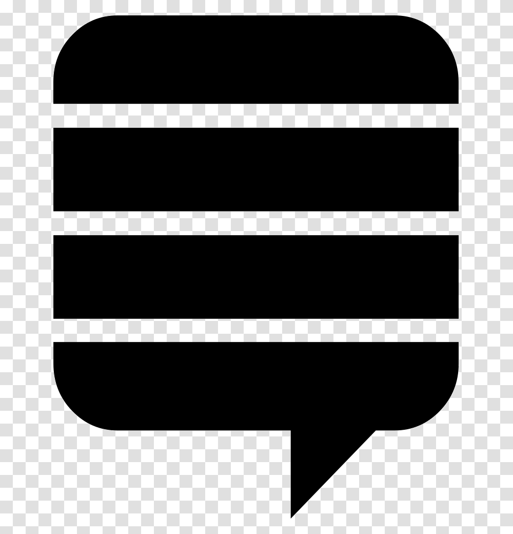 Logo Of Striped Rounded Square Speech Bubble Shape Logo, Face, Label, Pillow Transparent Png