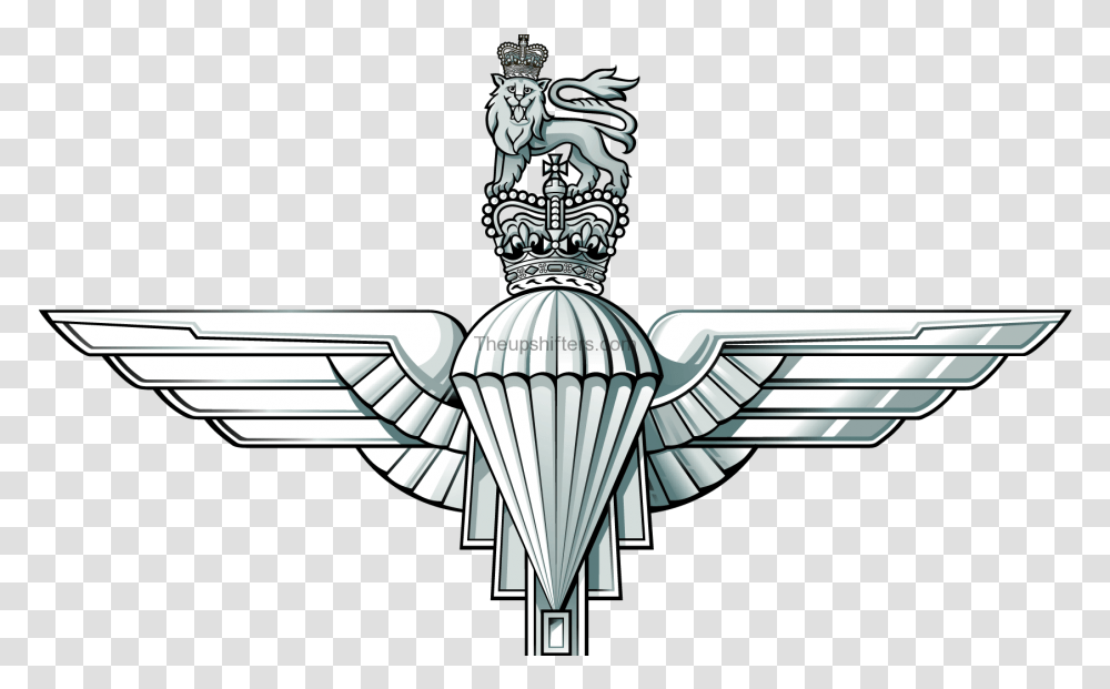 Logo Of The Parachute Regiment Para Reg Cap Badge, Emblem, Trademark Transparent Png