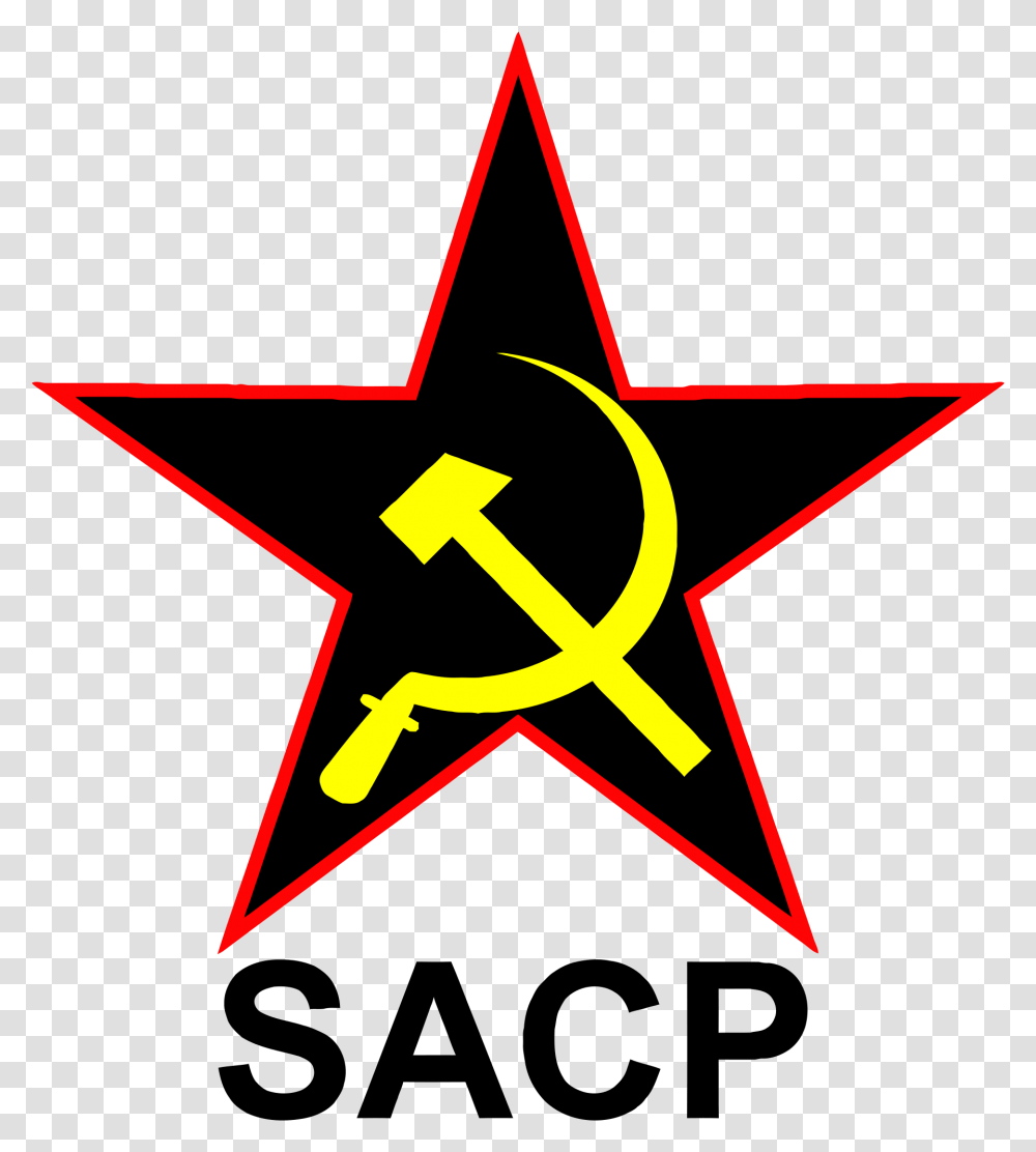 Logo Of The Sacp South African Communist Flag, Star Symbol, Dynamite, Bomb, Weapon Transparent Png