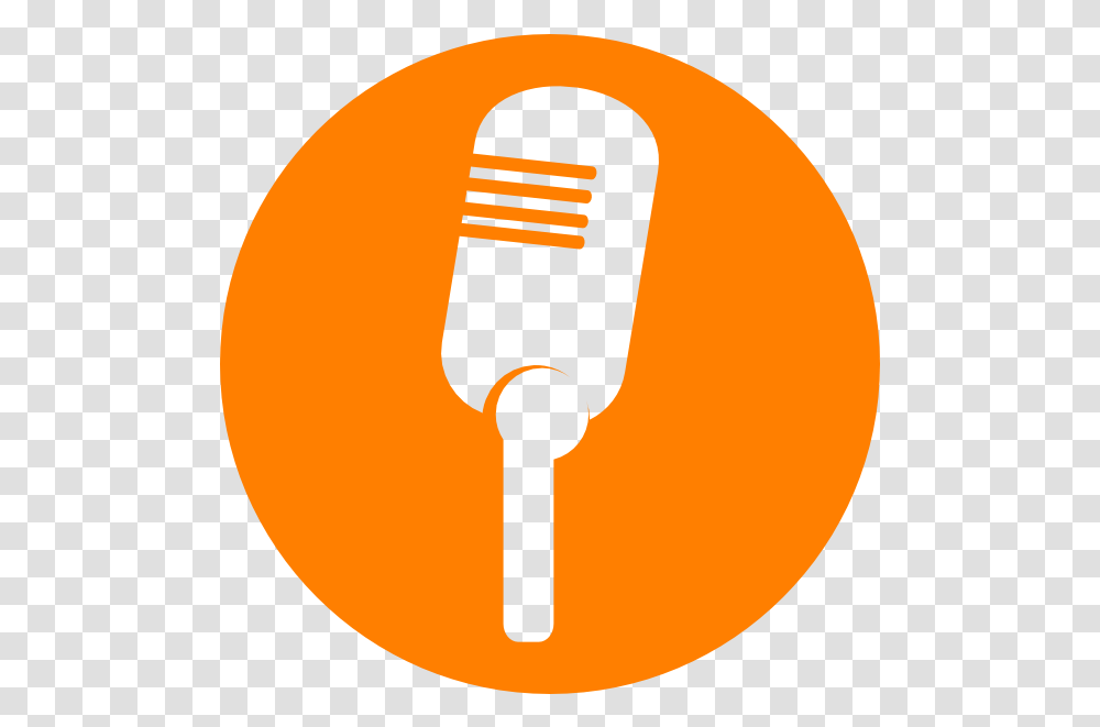 Logo Orange Clip Art Microphone Clip Art, Electronics, Cutlery, Urban, Electrical Device Transparent Png