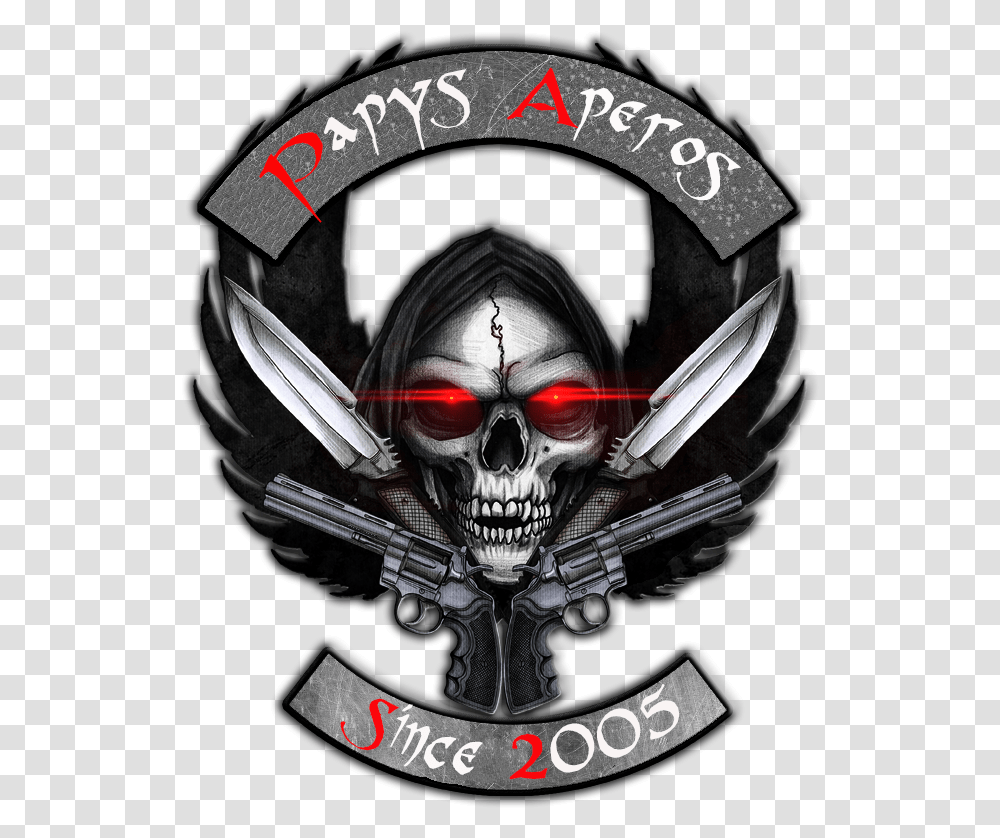 Logo Papys Ride To Hell Logo, Helmet, Person, Emblem Transparent Png