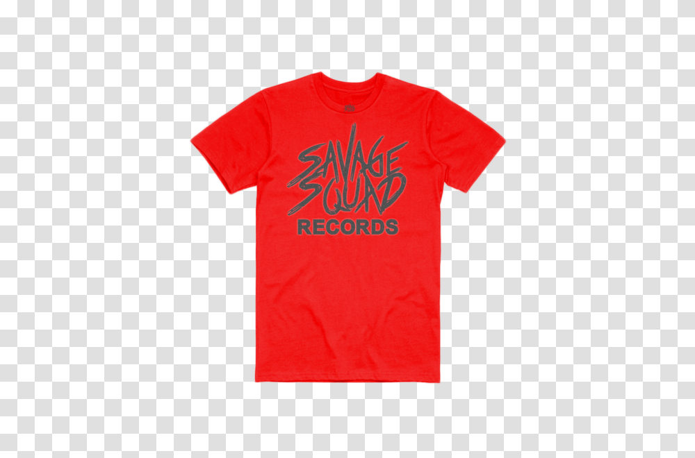 Logo Red T Shirt Savage Squad Records, Apparel, T-Shirt Transparent Png