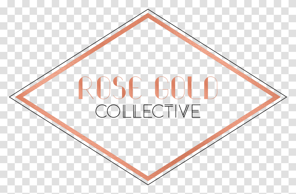 Logo Rose Gold Collective Rose Gold Collective Font, Label, Triangle, Sticker Transparent Png