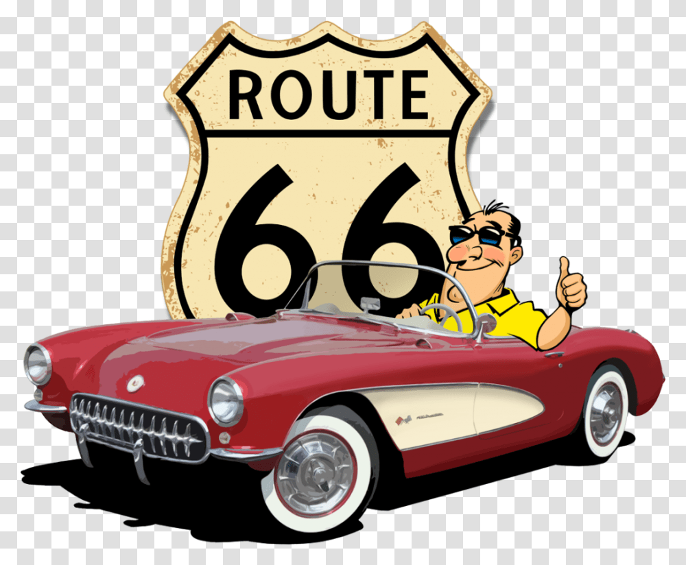 Logo Route 66 Cars Logo, Vehicle, Transportation, Sports Car, Convertible Transparent Png