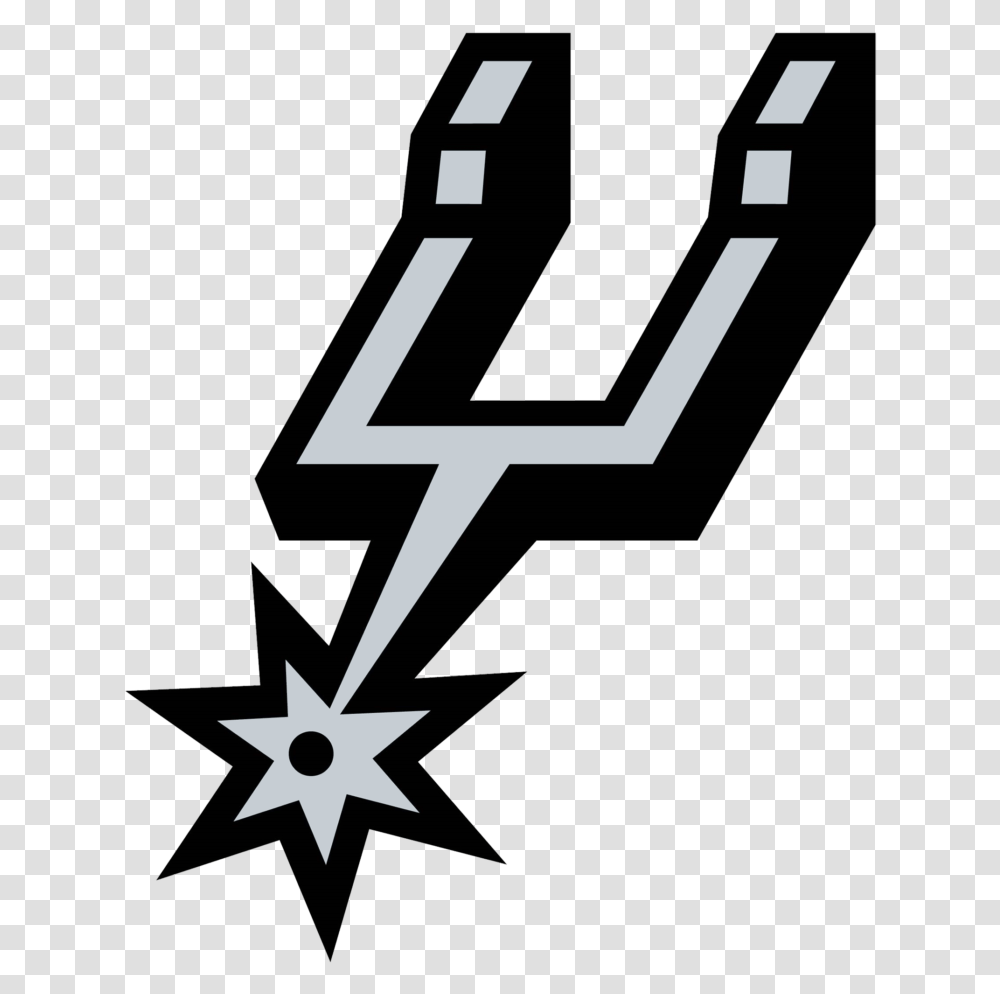 Logo San Antonio Spurs Clipart San Antonio Spurs Logo, Symbol, Number, Text, Star Symbol Transparent Png