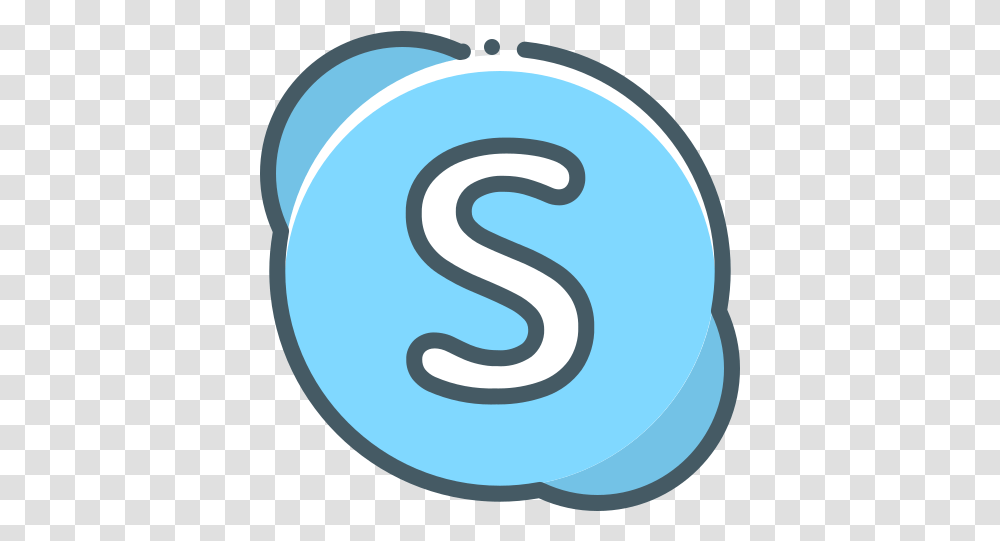 Logo Skype Free Icon Of Social Media Logo Skype Icon, Number, Symbol, Text, Label Transparent Png