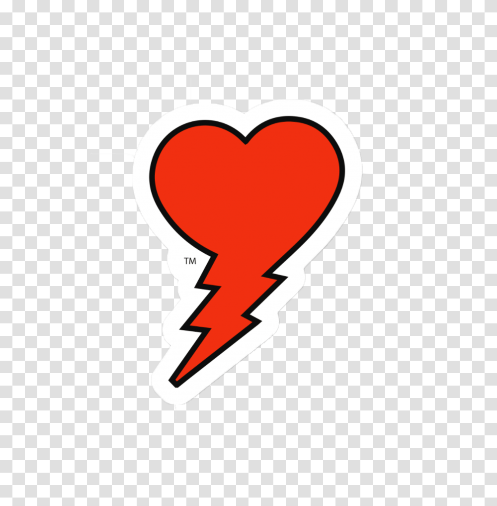 Logo Sticker With Beautiful Red Heart Symbol And Lightning, Dynamite, Bomb, Weapon, Weaponry Transparent Png