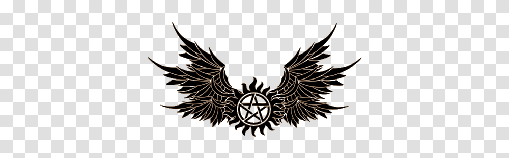 Logo Supernatural Image, Emblem, Spider Web, Stencil Transparent Png