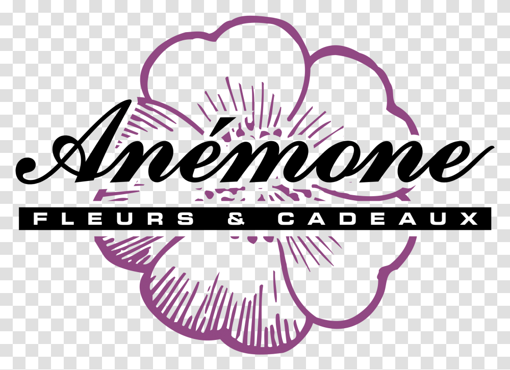 Logo Svg Vector Anemone Logo, Text, Flower, Plant, Light Transparent Png