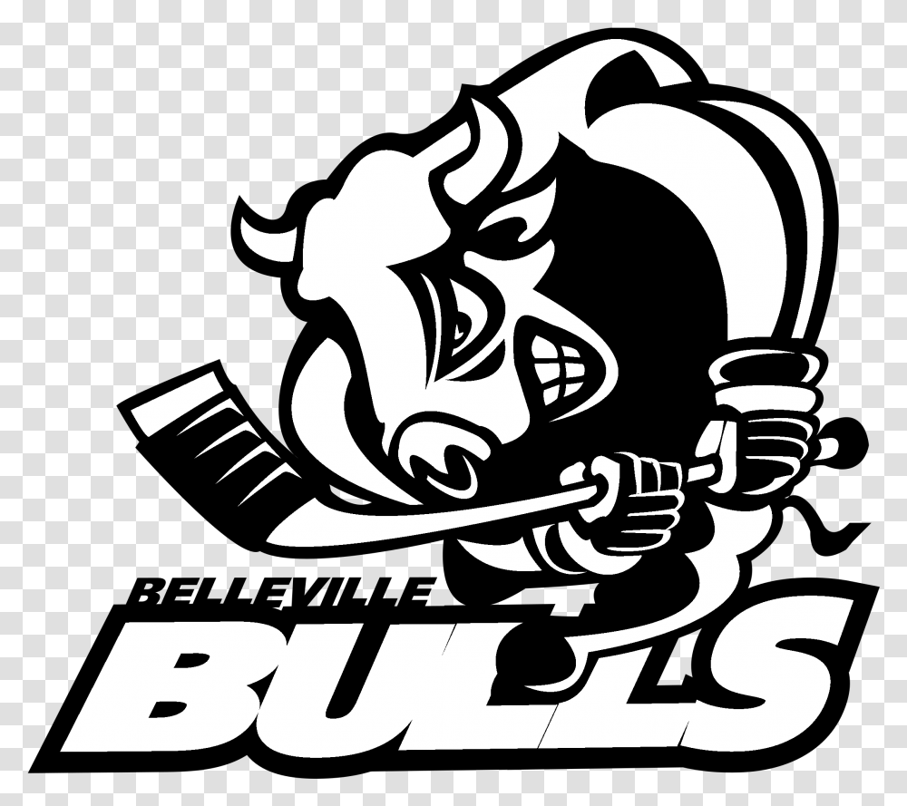 Logo Svg Vector Belleville Bulls Logo, Team Sport, Sports, Stencil, Helmet Transparent Png