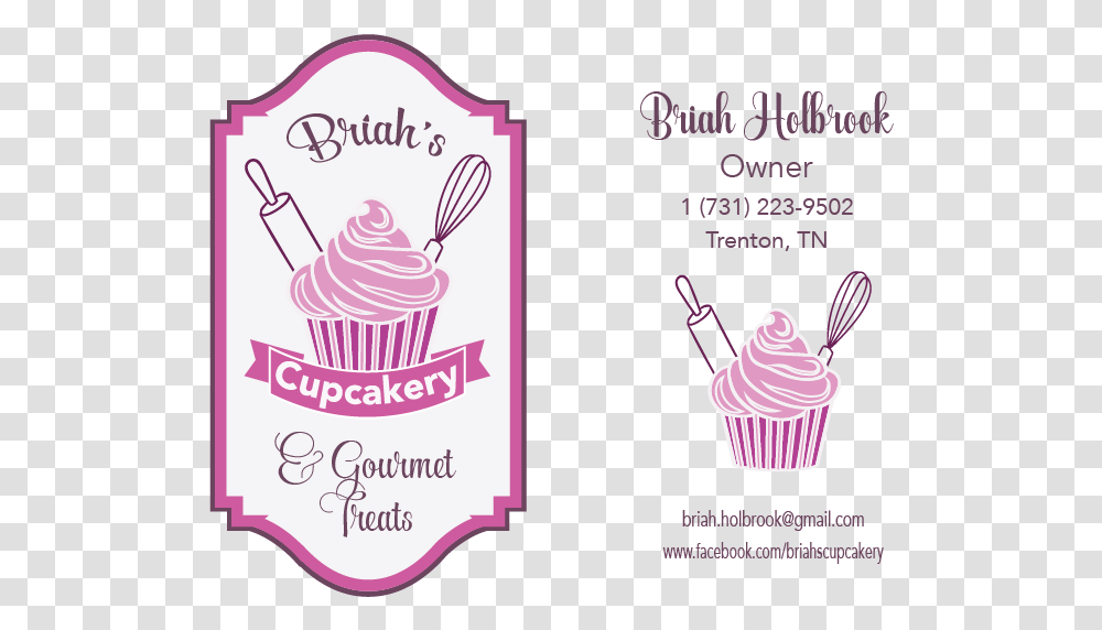 Logo & Business Card Designs Cupcake, Cream, Dessert, Food, Creme Transparent Png