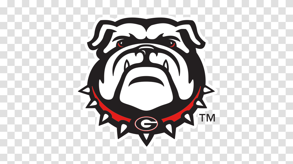 Logo University Of Georgia Bulldogs Bulldog Head, Stencil, Face Transparent Png