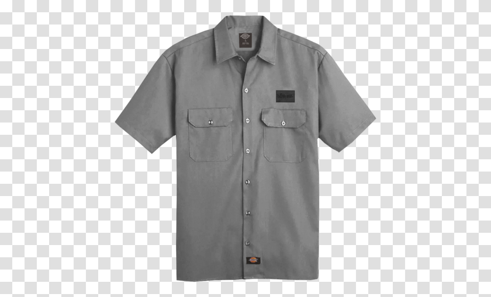 Logo Vegan Patch Grey Work Shirt Grey Work Shirt, Clothing, Apparel, Home Decor, Linen Transparent Png