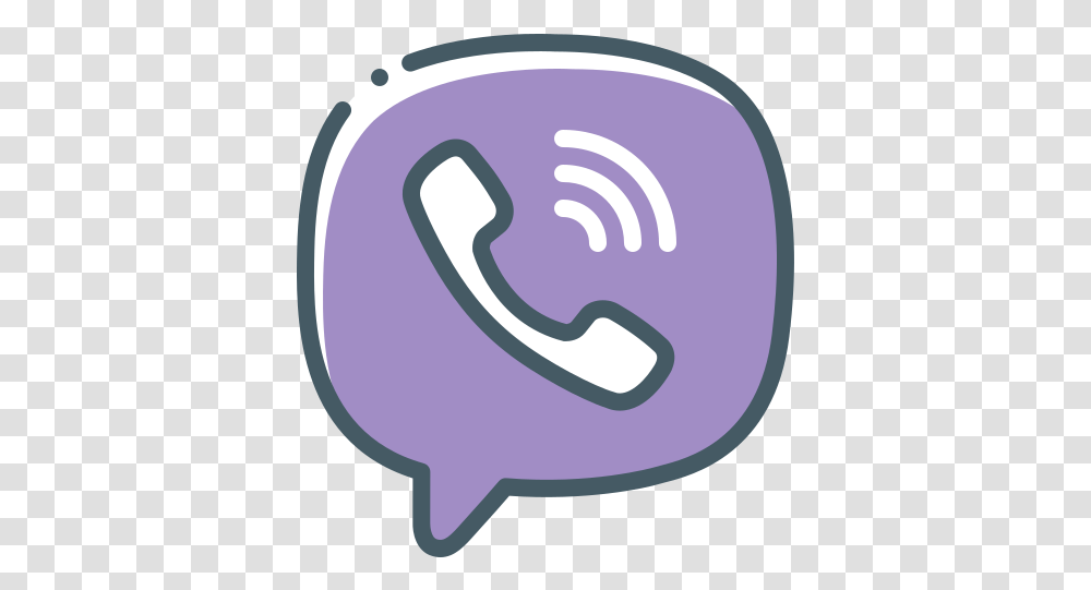 Logo Viber Telephone Handset Free Purple Viber Logo, Cushion, Text, Label, Symbol Transparent Png