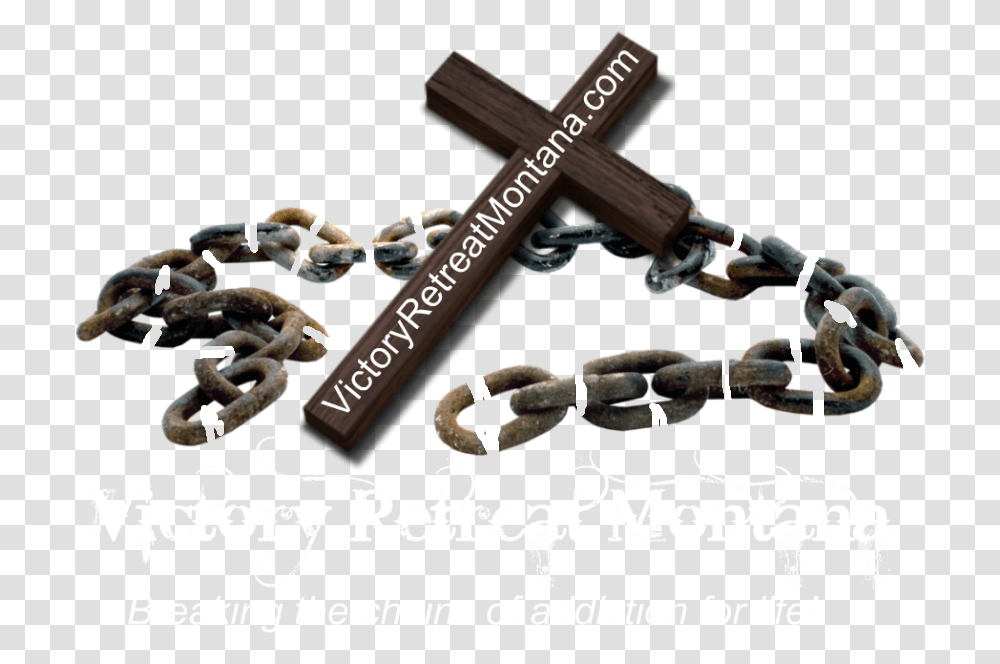 Logo Vrm Sept 2018 White Letters Broken Chain Broke The Chains Of Addiction, Sea Life, Animal, Seafood, Weapon Transparent Png