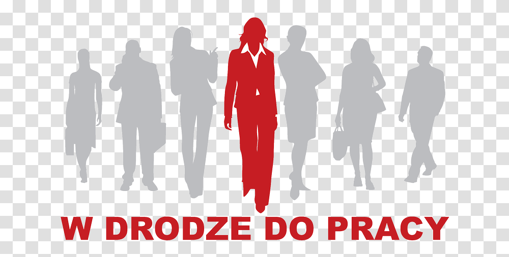 Logo W Drodze Do Pracy Manpower Resource, Person, Crowd, Audience, Poster Transparent Png