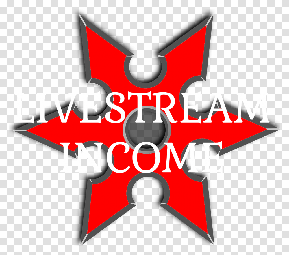 Logo With Ninja Star Emblem, Symbol, Trademark, Star Symbol, Text Transparent Png