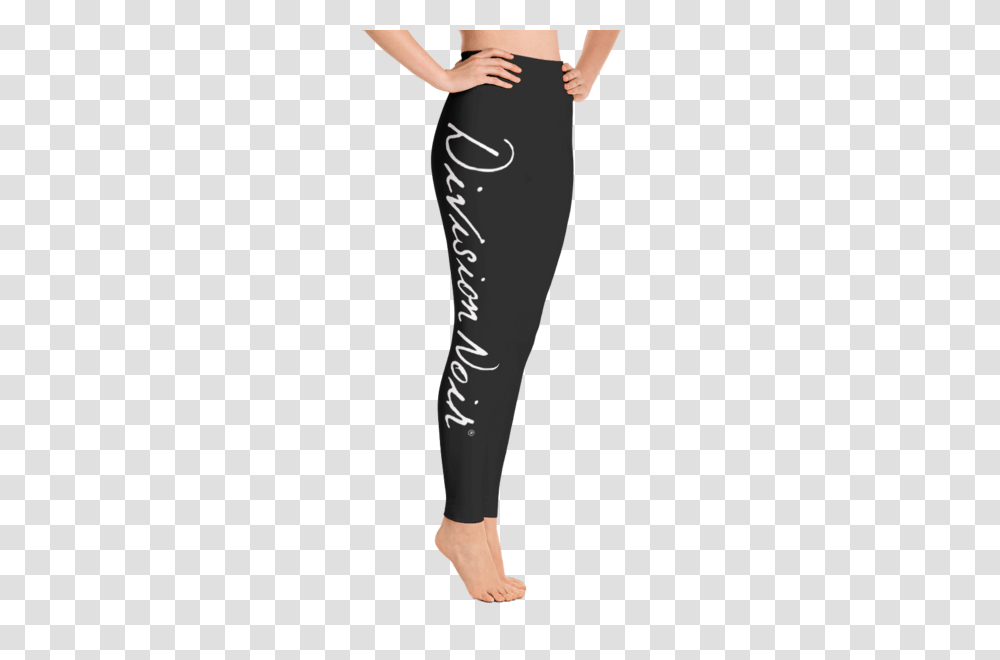 Logo Yoga Pants Division Noir Clothing, Apparel, Dress, Person, Human Transparent Png